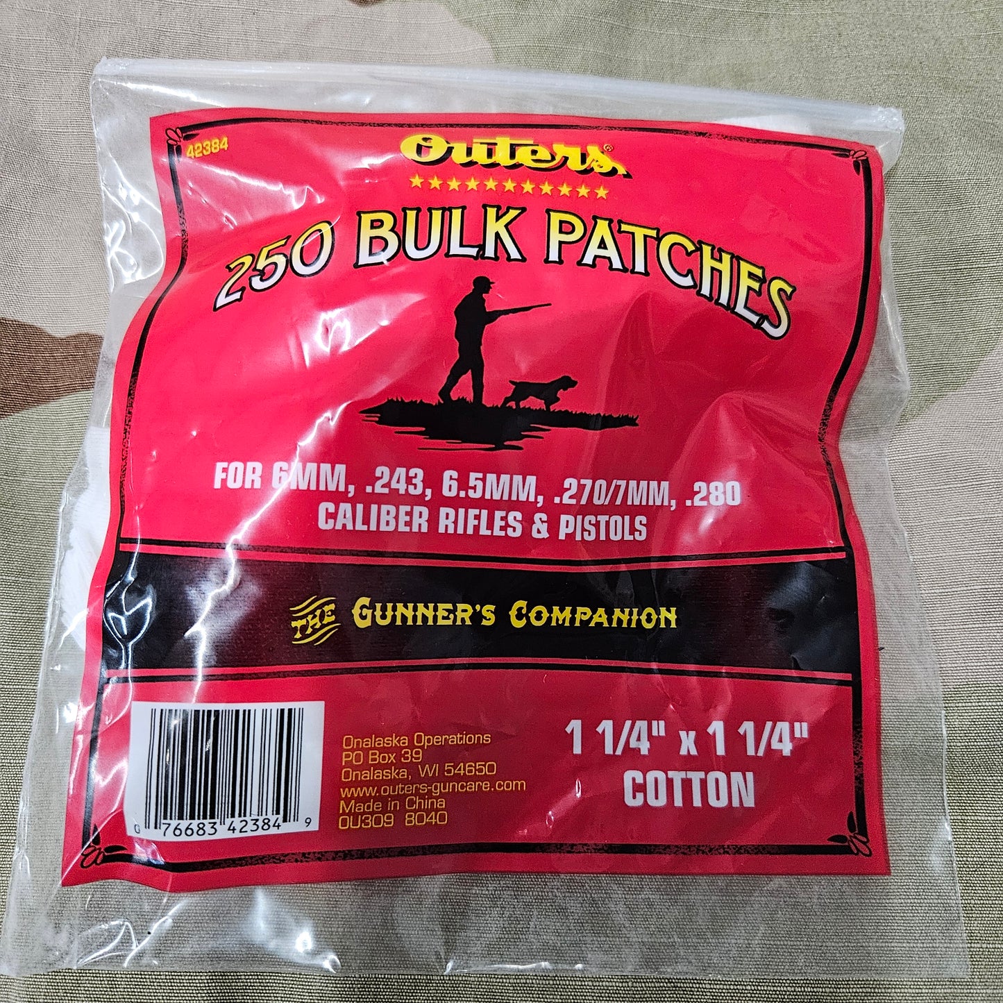 OUTERS 250 bulk patches. 1 1/4"×1 1/4"
