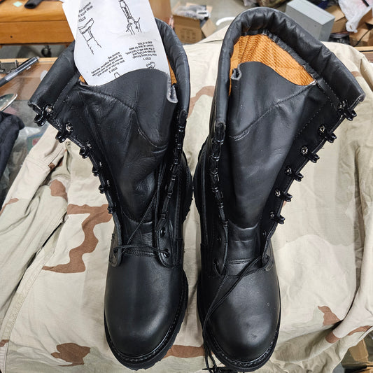 Black combat boots